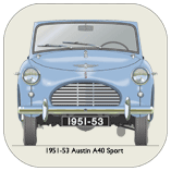 Austin A40 Sport 1951-53 Coaster 1